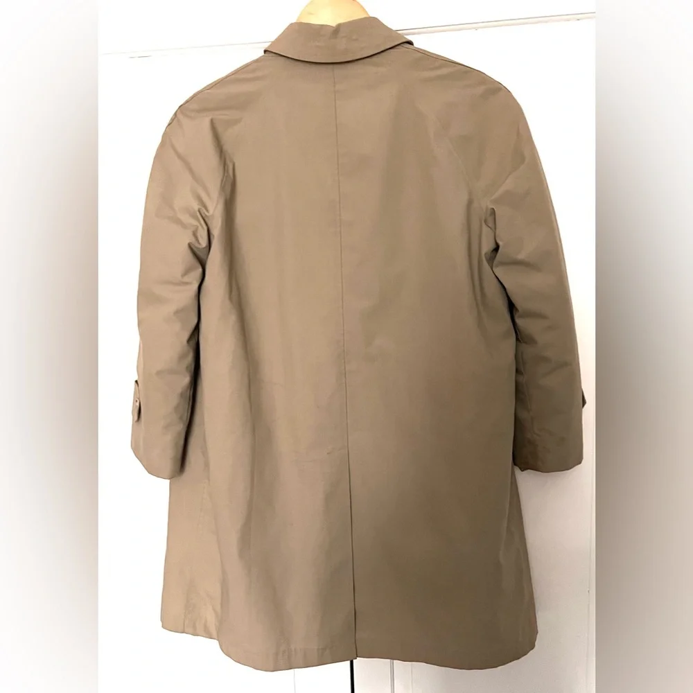 Vintage Sears Trench Coat Boyswear full zip removable Lining Tan Khaki Unisex